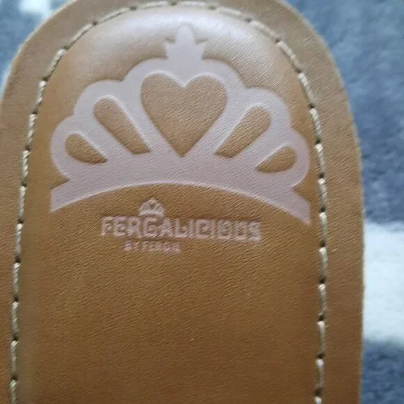 Fergalicious by Fergie Mauve Swindle Wedge Flip Flop Sandals Size 12 - Picture 10 of 12